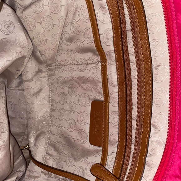 Michael Kors Pink Nylon Leather Large Tote Bag - Picture 9 of 13